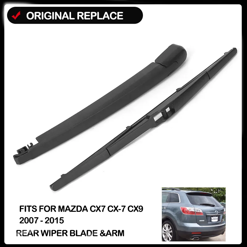 For 2007 - 2015 Mazda CX7 CX-7 CX9 Rear Windshield Wiper Arm & Blade Set OE#85241AE010 Rear Wipers 2007 2008 2009 2010 2011 2012