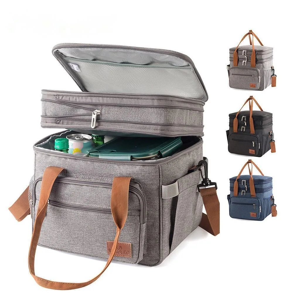 

Good Quality Double-layer Insulated Bag Outdoor Large Capacity Picnic Bag Handheld Cooler Bag Single Shoulder Handbags On Sale