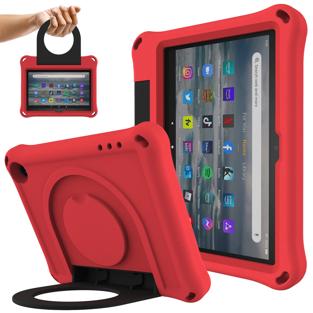

﻿Eva Tablet Case For Amazon Fire 7 2022 Stand Cover Safe Protective Shell