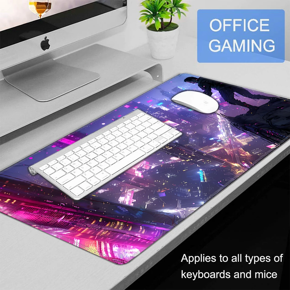 Grande Gaming Mouse Pad, Cyber Punks, almofadas de teclado, Anime Rubber Mat, Cool Deskmat, Desk Protector, Gamer PC Acessórios, S30