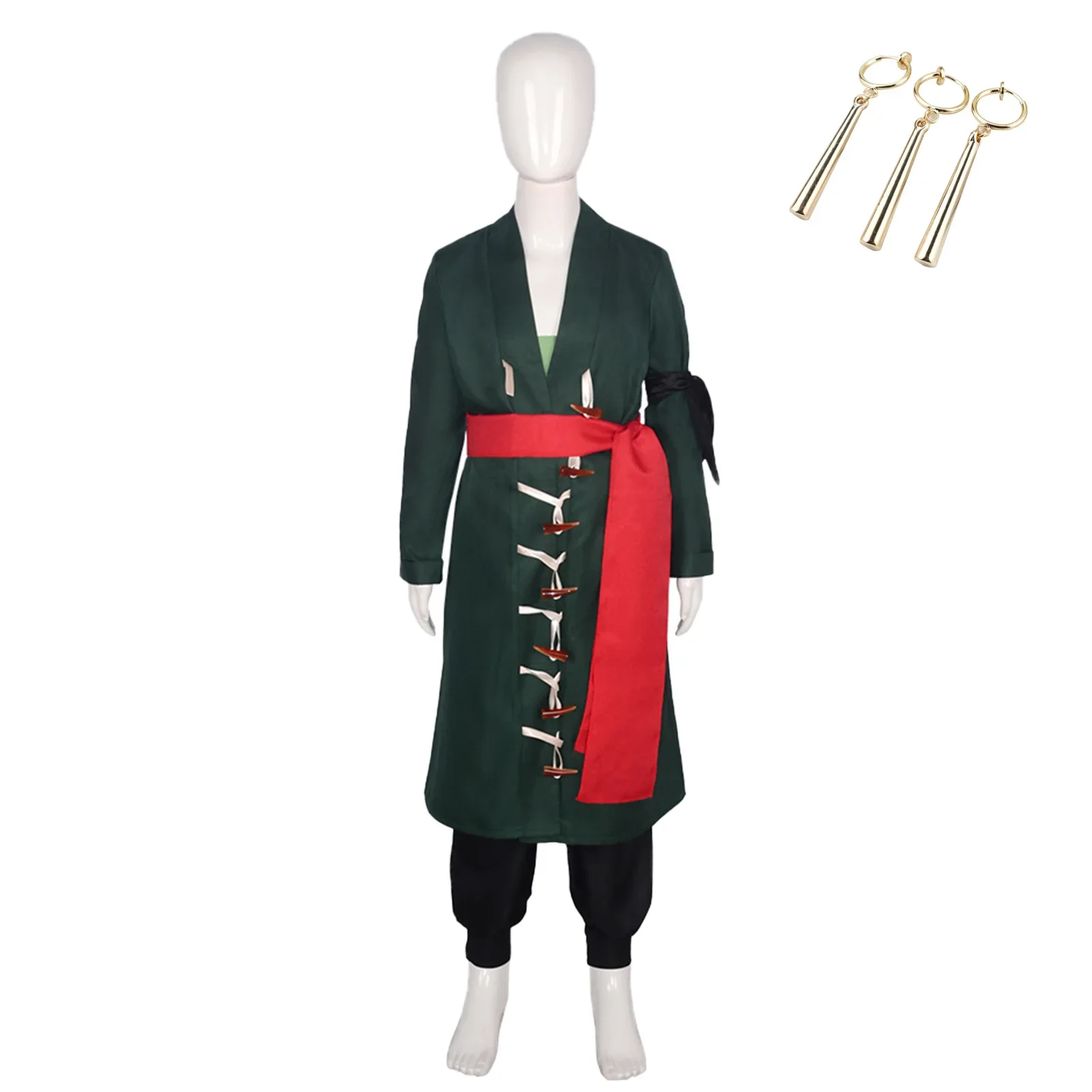 Disfraz de Roronoa Zoro de Wano Country, Kimono de Anime Pirata, Disfraz para Niños, Ropa para Halloween, Carnaval y Fiestas
