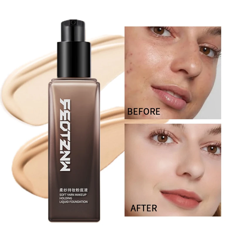 A fundação Feotznw dura por muito tempo, o corretivo de gaze macia não sai e é resistente à água e de longa duração