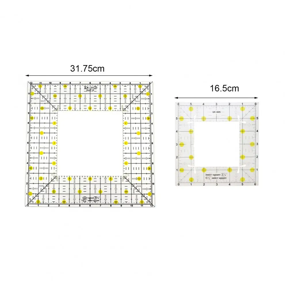 Patchworkowa linijka o wysokiej dokładności dokładna skala przezroczysta linia wielokrotnego użytku lekka kwadratowa pusta akrylowa linijka do szycia