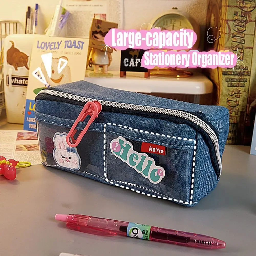 High Quality Oxford Stationery Storage Bag Large-capacity Portable Pen Bag Multi-function Pen Pouch