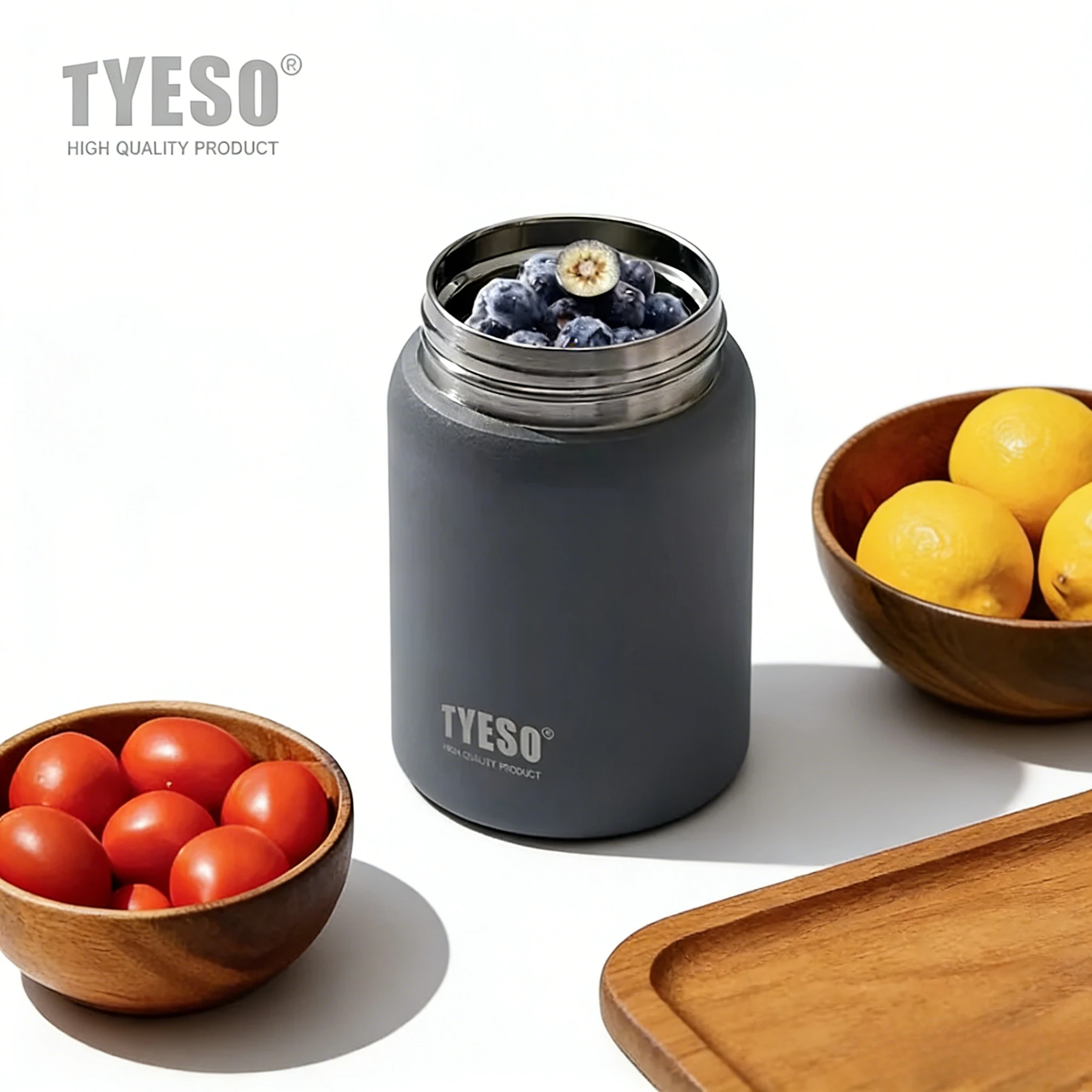 Tyeso 220ml Cute Thermoses Compact Vacuum Flask Frosted Stainless Steel Portable Thermal Cup Stylish Leak-Proof Daily Essential