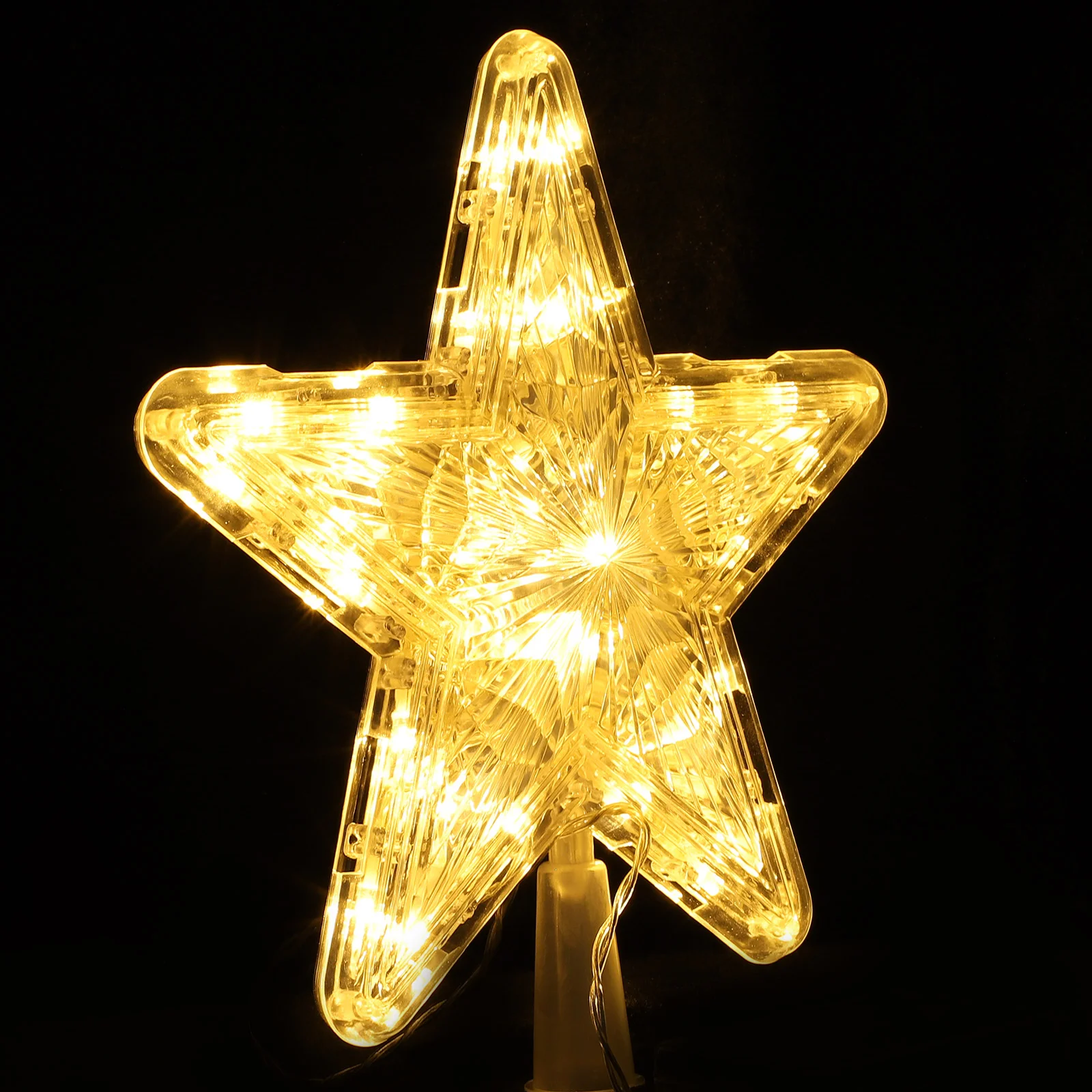 

Pentagram Christmas Tree Lights Overhead Mini Trees Plastic Xmas Treetop Star-shaped