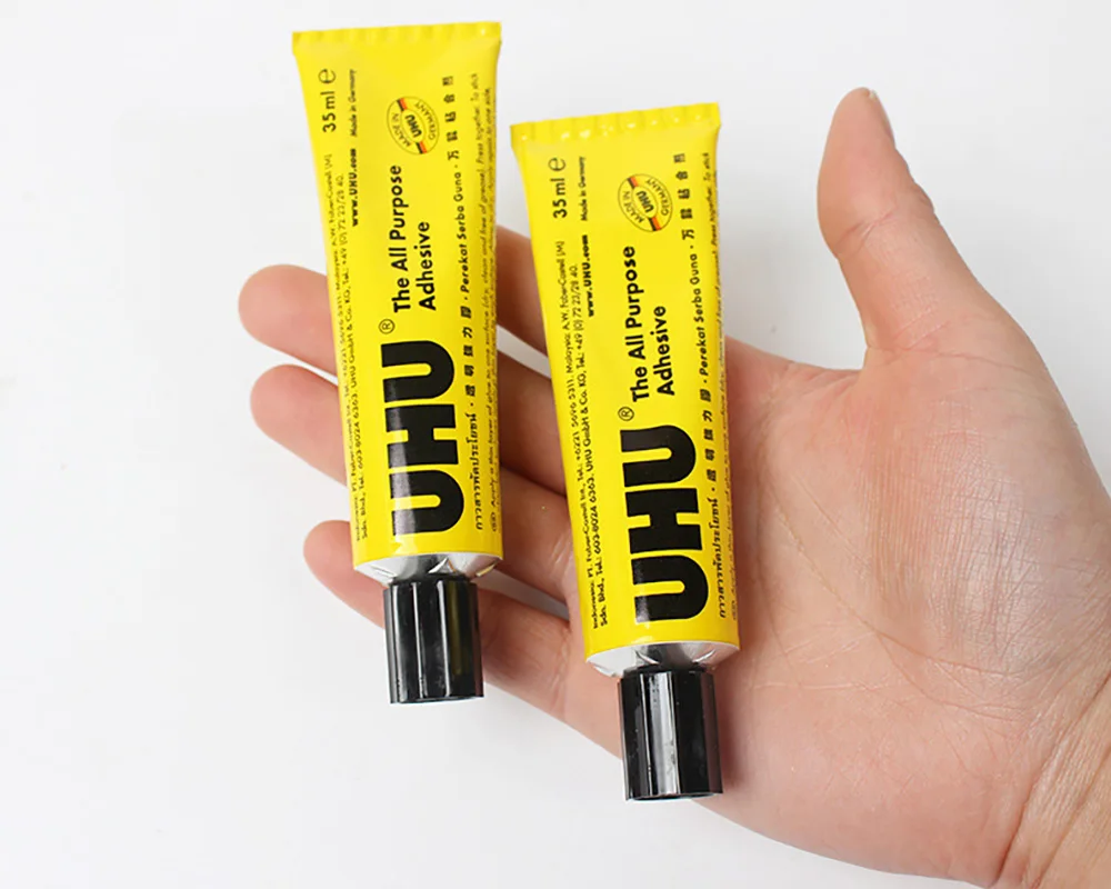 UHU 35/60ML All Purpose Transparent Adhesive Glue Extra Strong Clear Glue Handmade Model Glue Fabric Leather Glue DIY Glue