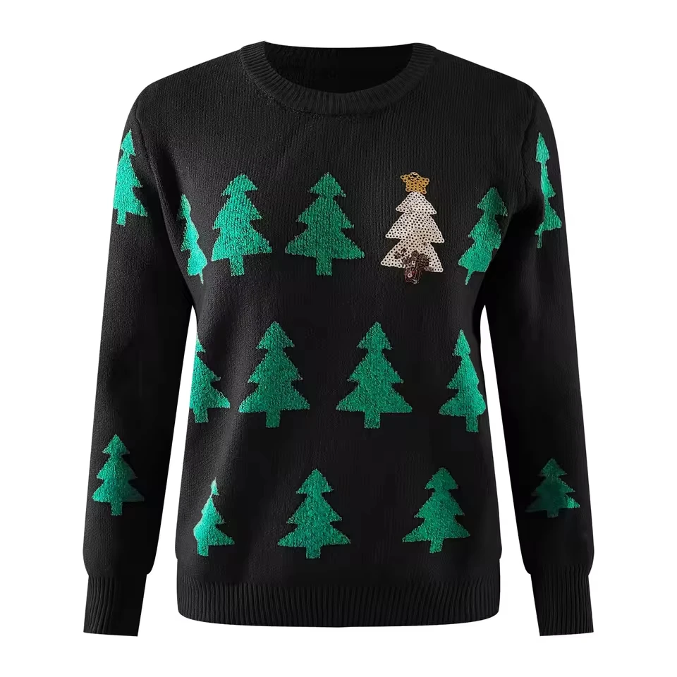 

Women's Christmas Sweater Funny Christmas Pattern Printed Pullover Long Sleeve Loose Sweatshirt Long Sleeve Cute Cardigans