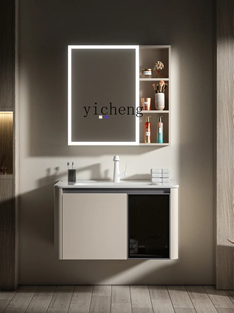 YY Bathroom Table Wash Basin Thickened Full Alumimum Smart Bathroom Cabinet