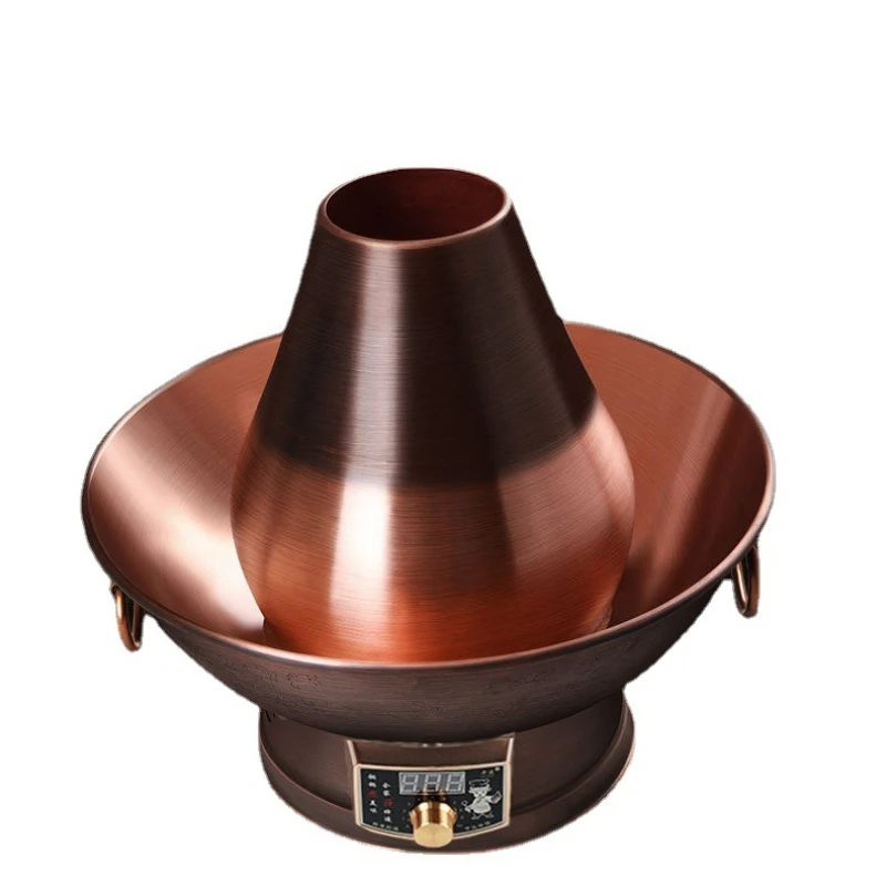 

Pure copper hot pot, pure copper electric and carbon dual-purpose thickened old Beijing mutton shabu mandarin duck household pot