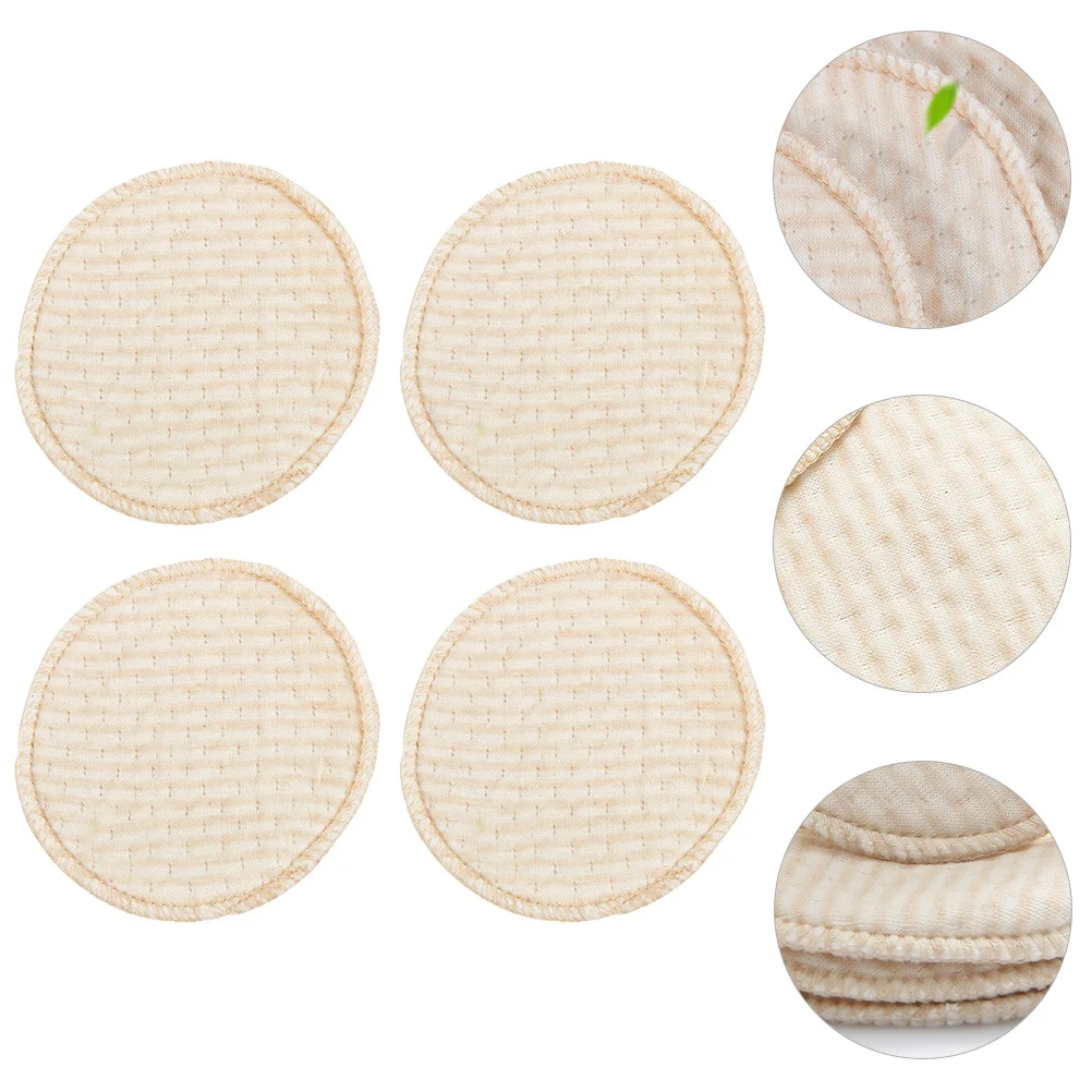 4 قطعة منصات الرضاعة الطبيعية قابل للغسل قابلة لإعادة الاستخدام مكافحة تجاوز وسادة الثدي للأمهات المرضعات ماصة القطن وسادة للصدر تسرب #4