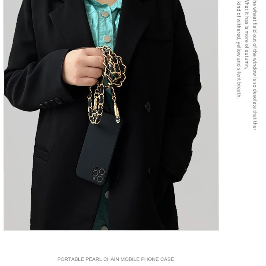 الأساور الجلدية حزام Crossbody الحبل جراب هاتف آيفون 17 الهواء 15 16 16E 14 12 11 13 برو ماكس ميني 7 8 plus SE 202 غطاء #6