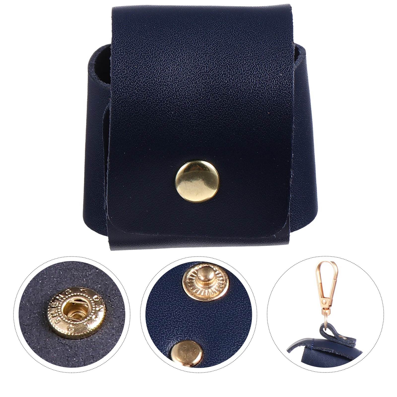 

Practical Ball Bag Top Grain Cowhide Durable Portable Storage Pouch for Balls Golf Practice Equipment Mini Size Design