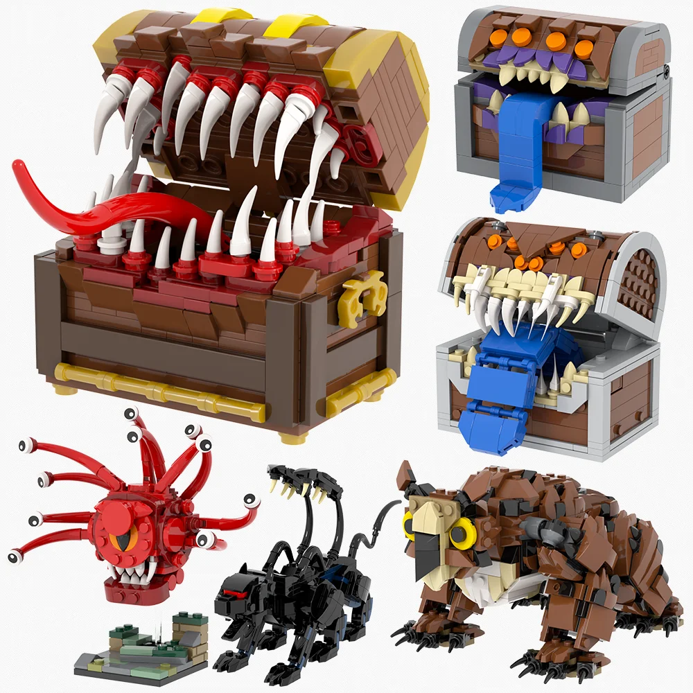 MOOXI Game Series MOC Наборы кирпичей Dungeons & Dragons Mimic Beholder Модель для взрослых DIY Строительные блоки Детские игрушки для детей Подарок