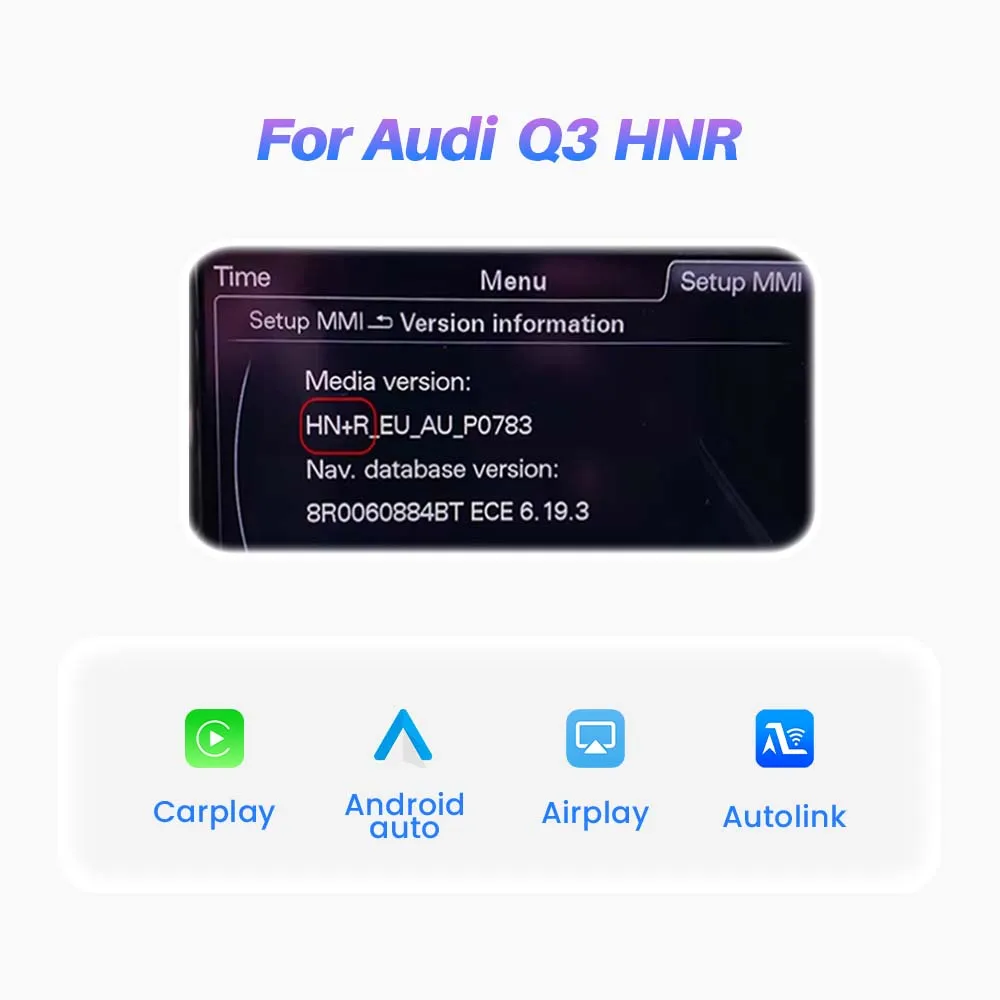 BONROAD Draadloze CarPlay Android Auto Interface Module Voor Audi A1 Q3 2013-2018 RMC HNR met Mirror Link AirPlay Bluetooth GP - afbeelding 1