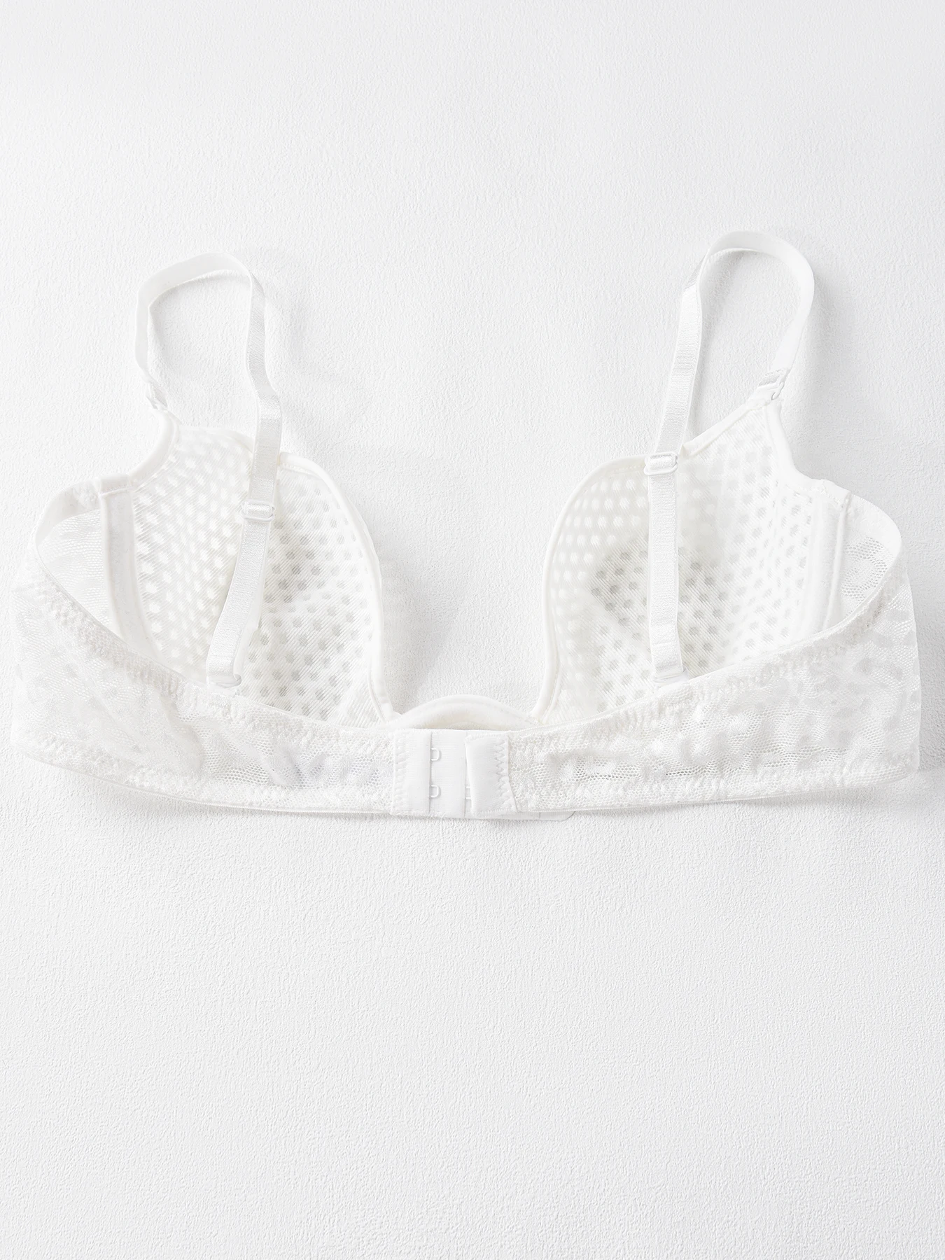 Sexy U-förmiger Spacer-BH, dünne, atmungsaktive Unterwäsche aus Netzstoff, Bügel-BH, bequeme, stilvolle Dessous-Bralette – Detail 9