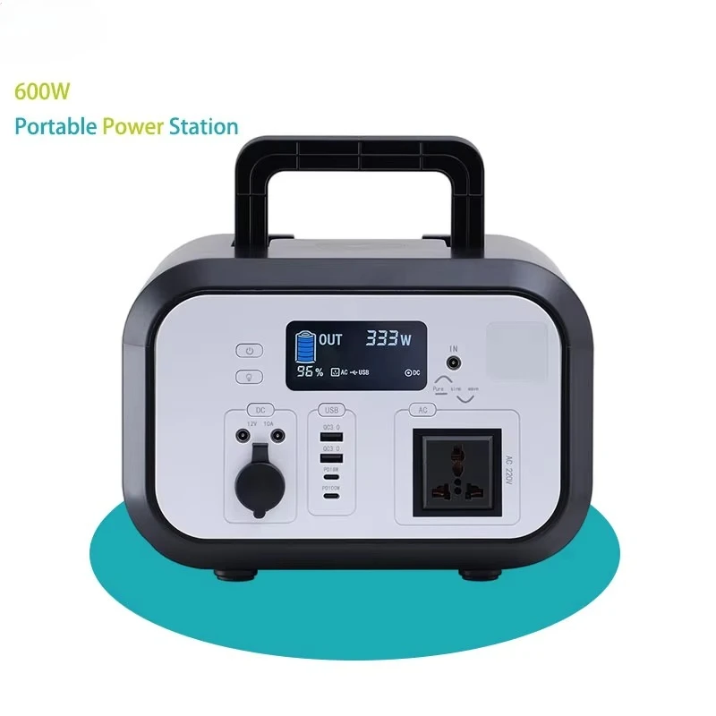 

500W 600W Power Bank Station Outdoor Portable Power Supply Station With Solar for Emergency Power Household