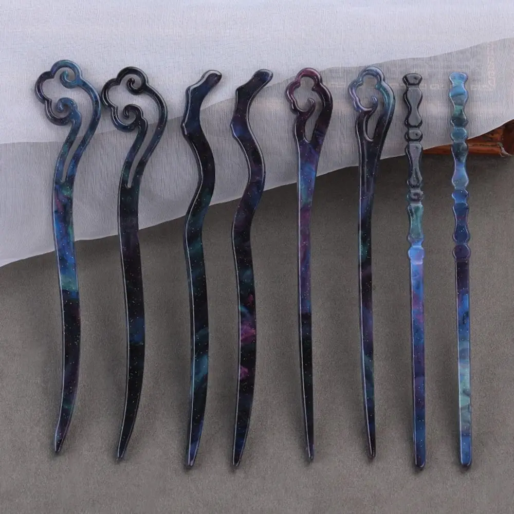 إكسسوارات الشعر تصميم تصفيفة الشعر أداة نجمة الطراز القديم دبوس الشعر أغطية الرأس القديمة النمط الصيني أغطية الرأس عصي الشعر Hanfu