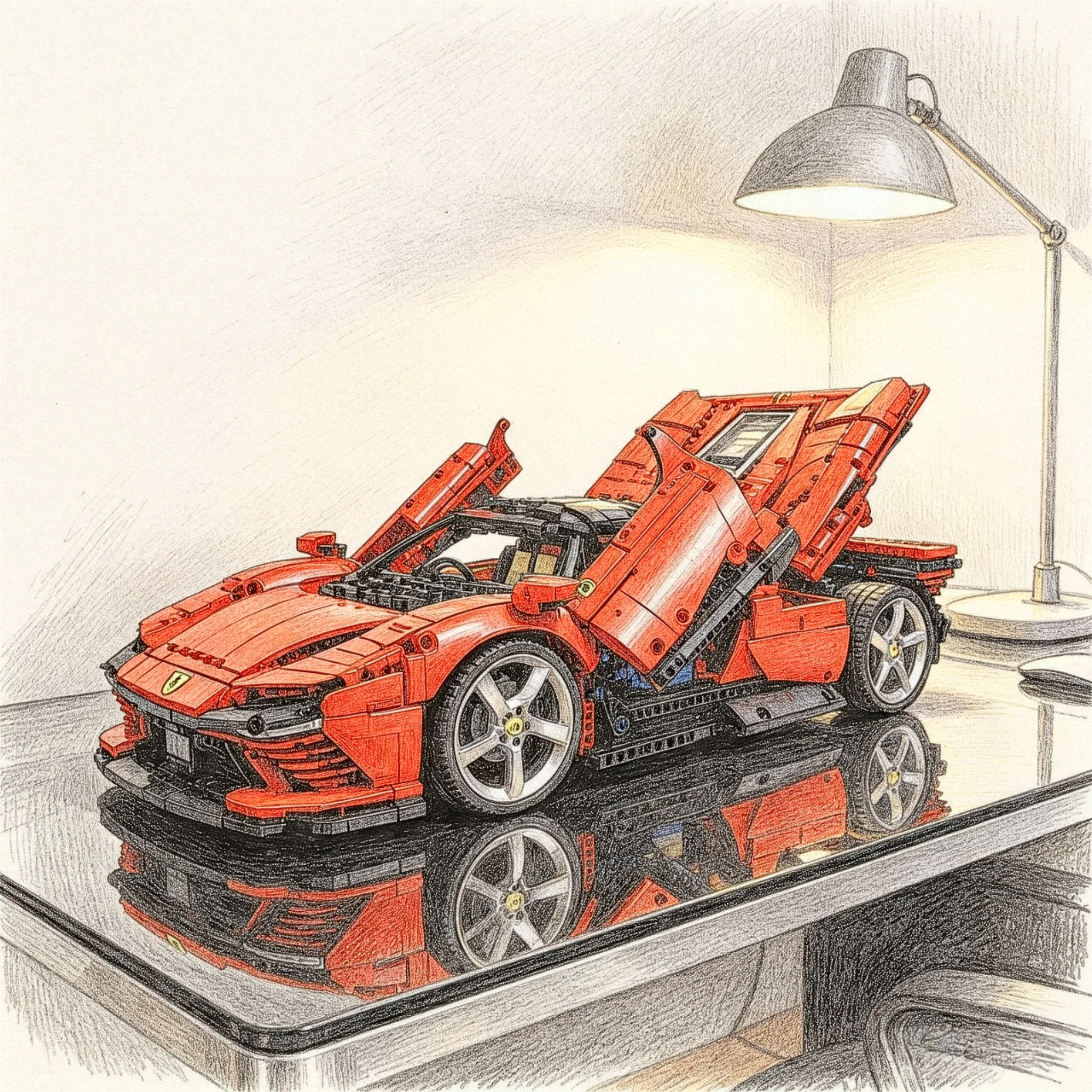 The new SP3 supercar Home decorations men and women love sports car model collection decorations birthday holiday New Year gifts