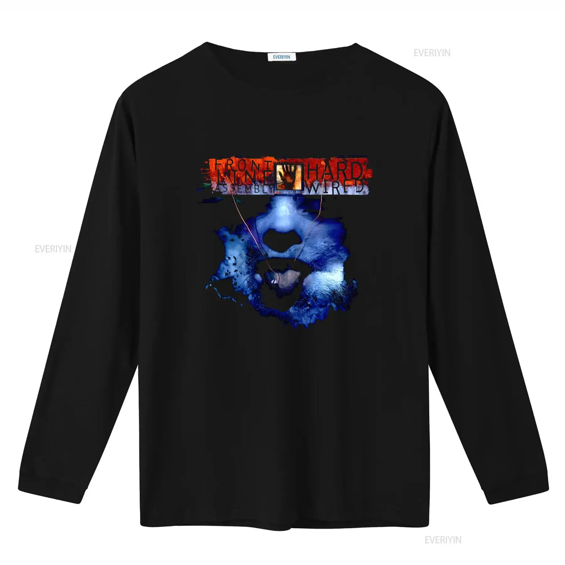 Front Line Assembly Hard Wired Rock Band T Shirt for  vintage Washed Soft Casual Top For Everyday Wear fashion streetwear