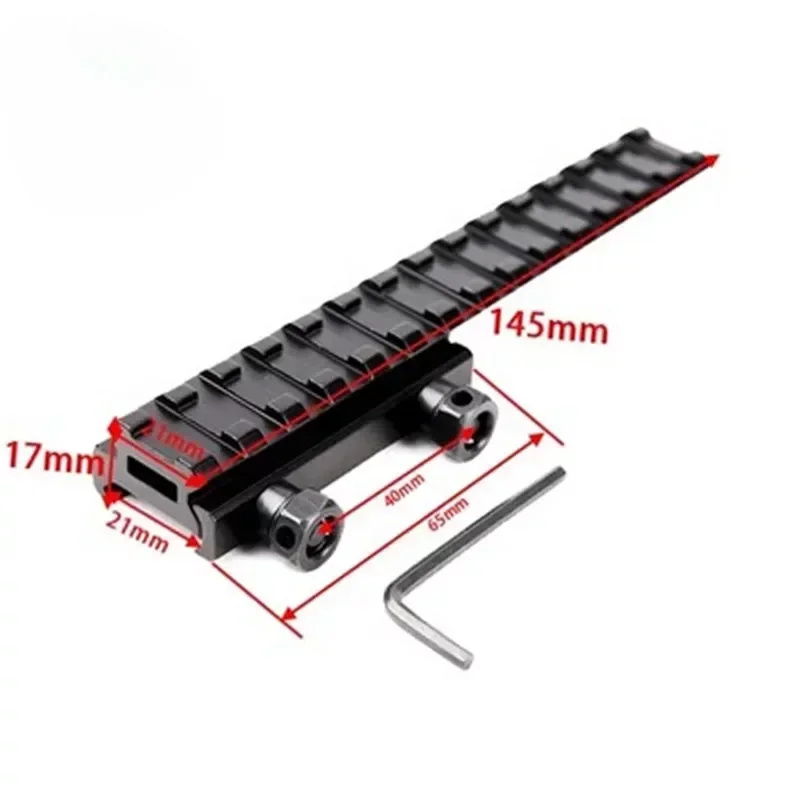 

145mm Lengthen guide rail support 20 to 20mm 0.5" inch guide rail extended telescope mount holder