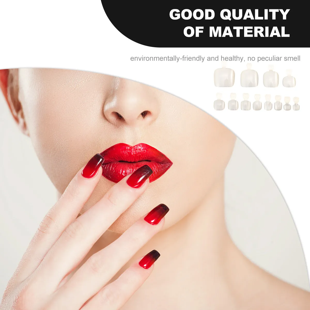 600Pcs Artificial Press on Nails Full Cover Nail Art Easy Apply DIY Pedicure Nail Supplies for Salon Home Toe Decoration