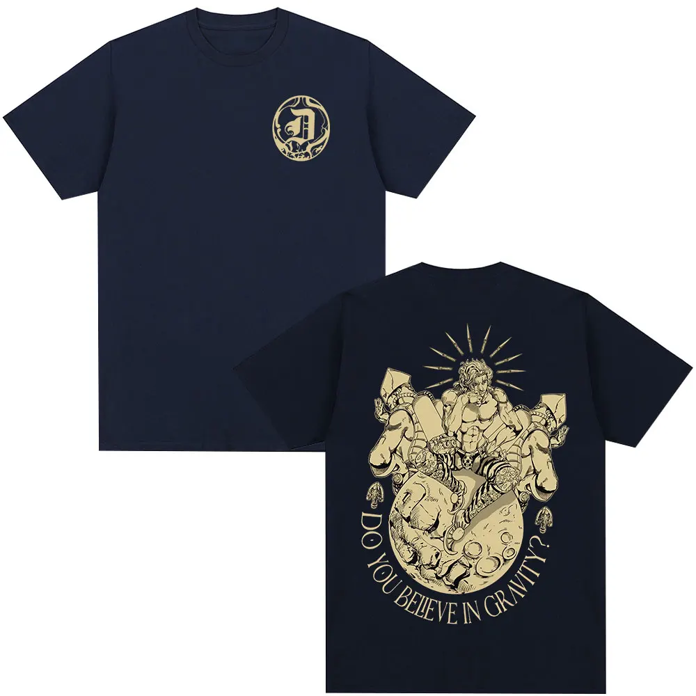 Japanese Anime Jojo Bizarre Adventure T-shirt Dio Brando Manga Graphic T-shirts Men's Women Cotton Casual Oversized T Shirt Tops