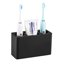Luxspire Toothbrush Holder 3 Slots Electric Toothbrush and Toothpaste Holder Resin Bathroom Countertop Storage Bathroom