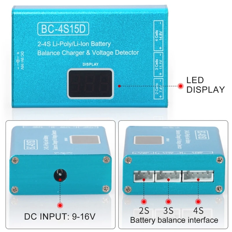 BC-4S15D 2-4S Battery Microprocessor Control Precise Charging Adapter And Automatic Error Detection For Safe Use