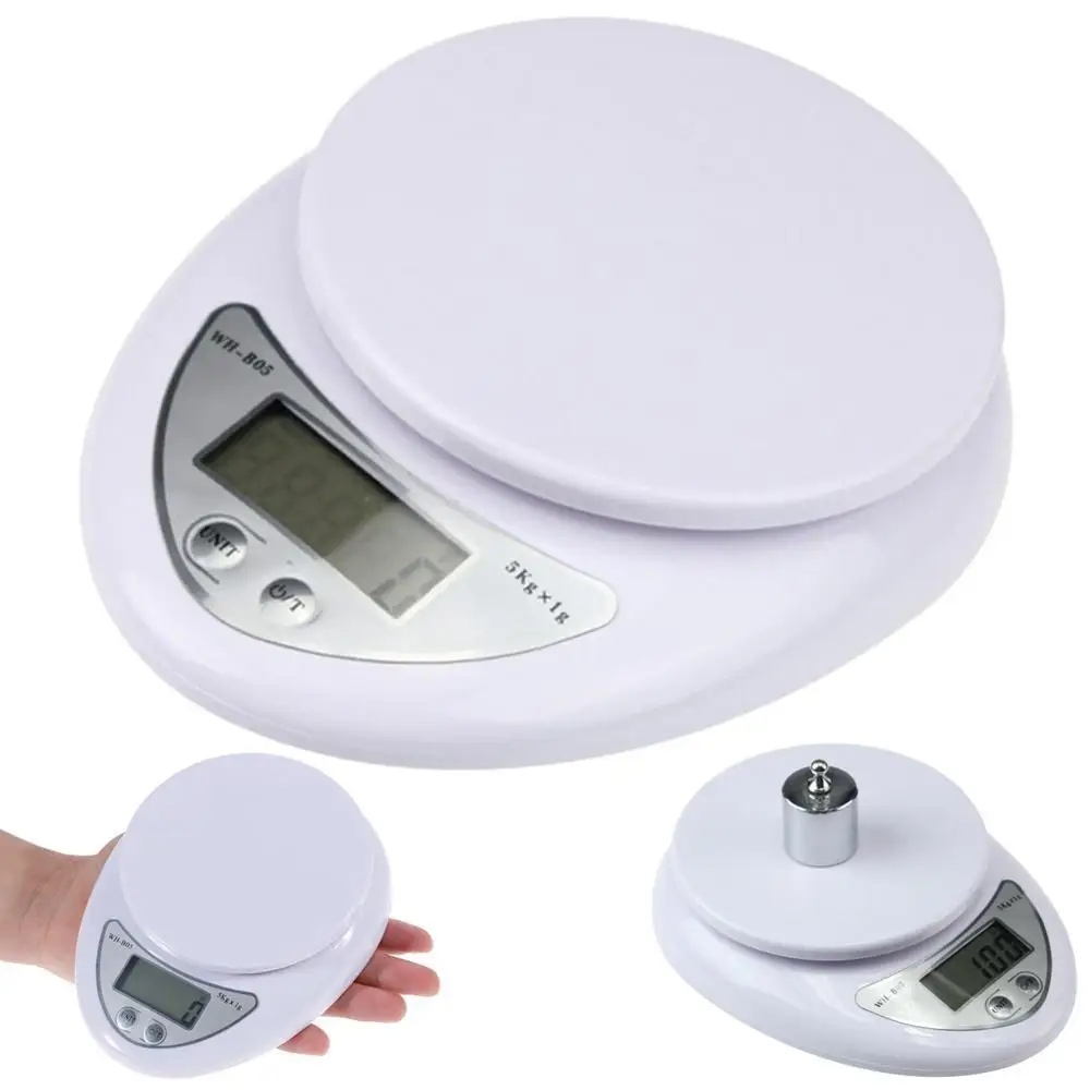 5kg/1g Digital Kitchen Scale High Precision Electronic Food Scale Multifunction Weigh Scale for Cooking Baking Pet Feed Medicine