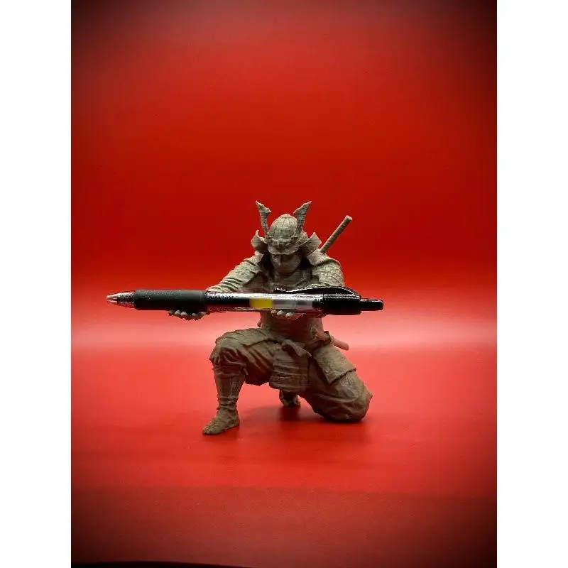 Samurai Pen Holder Japanese Warrior Pencil Rack 3D Printed Stationery Organizer
