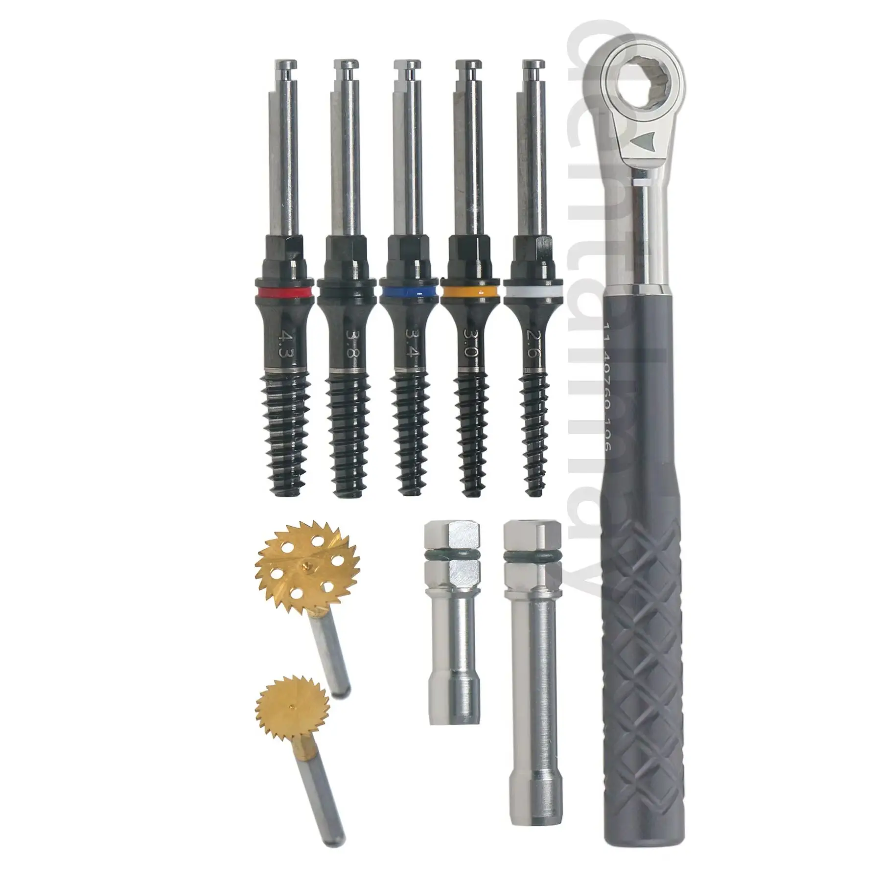 

Dental and Jaw Bone Expansion Instruments Kit Cutting Saw Disk Ratchet Drivers