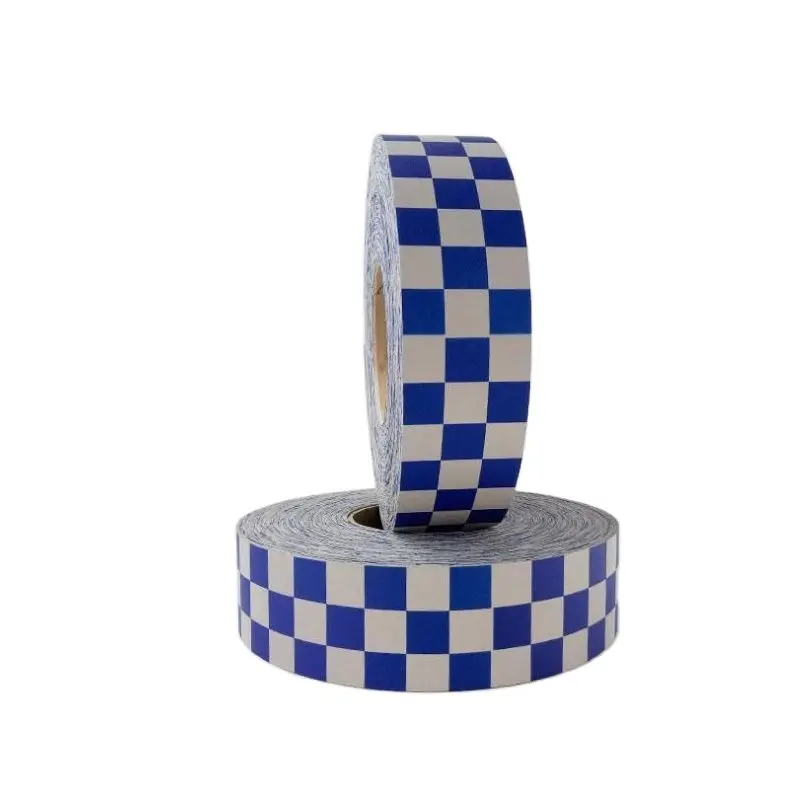 2 Inch Blue Square Reflective Fabric High Visibility Silver Reflective Tape Grid Fabric Sew On Clothing