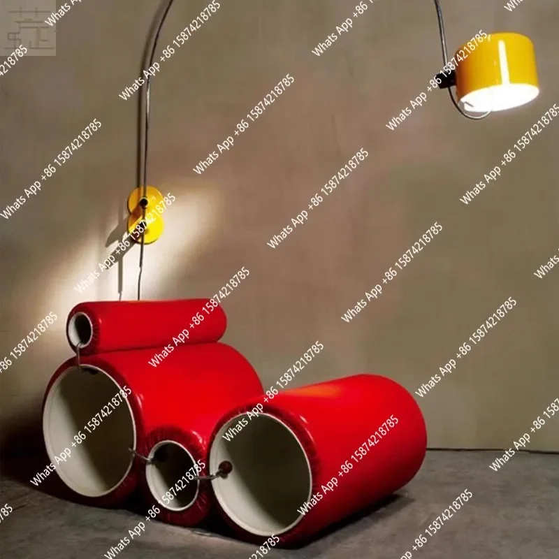 

S Nordic Modern Designer Light Luxury Simple Backrest Single Chair Cylindrical Tubular Leisure Recliner Roller Chair