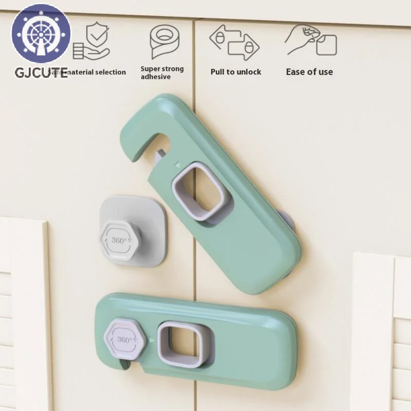

1Pcs Baby Anti-Pinch Hand Cabinet Door Buckle Home Refrigerator Lock Multi-Function Drawer Locks For Kids Security Protection