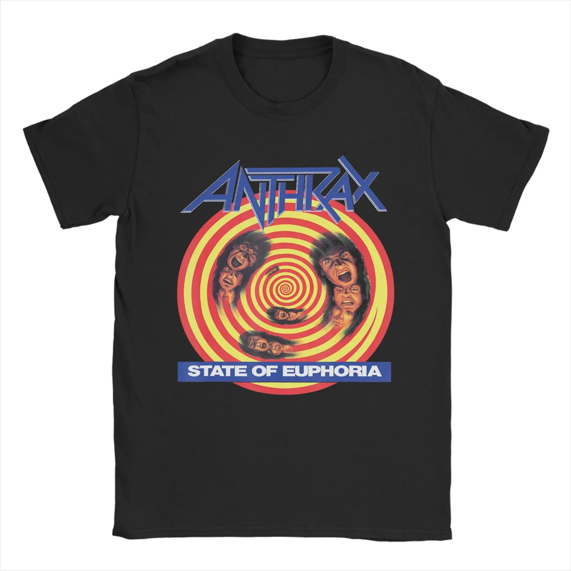 Top Retro Anthrax Among The Kings Printing Casual Trendy T-shirt Cotton T-shirt Street Classic Band Fan Unisex T-shirt