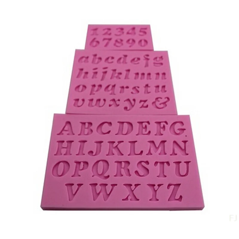 

[YU]3 pcs New Mini Letter&Number Silicone Handmade Fondant Cake Decorating DIY Mould