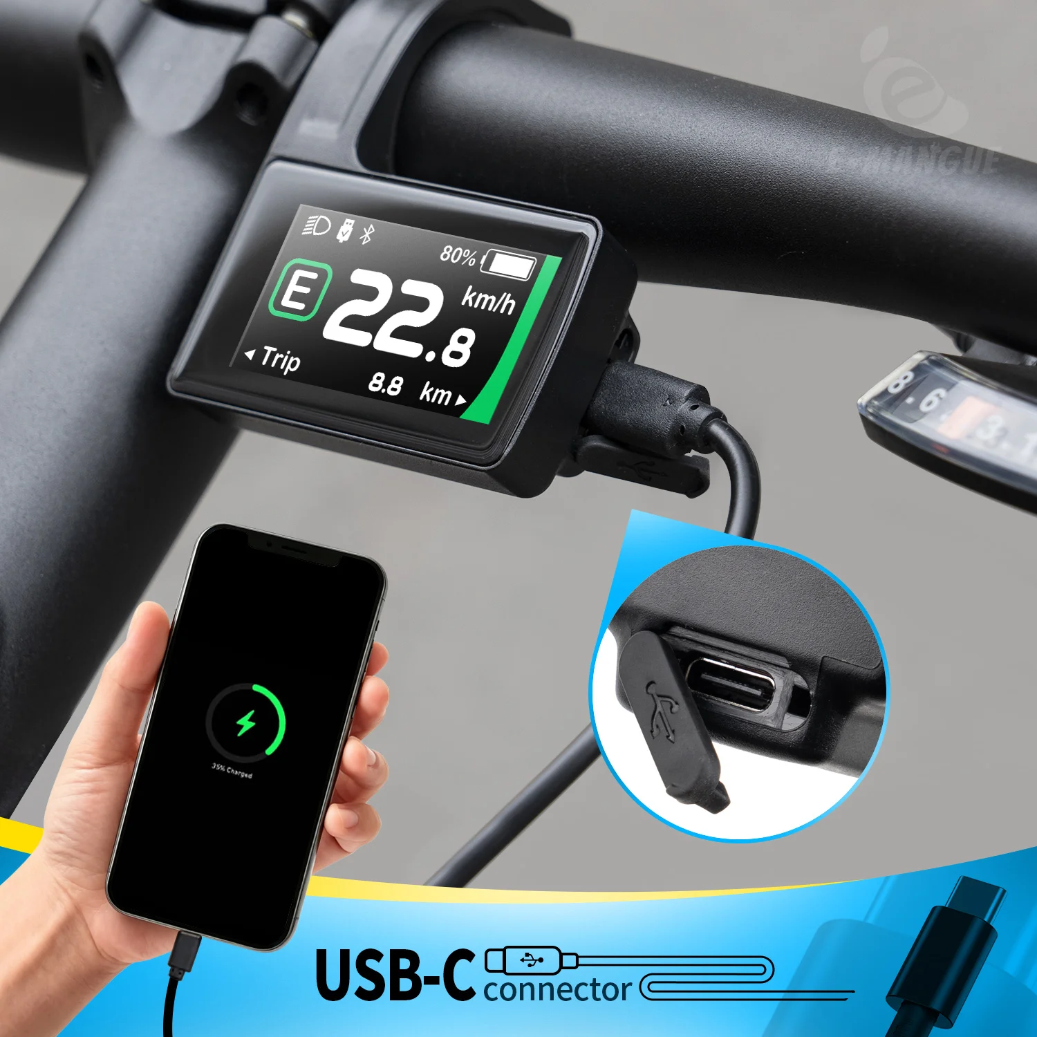 BAFANG DPC245 E-Bike-Display CAN-Protokoll Bluetooth 5.1 LCD-Bildschirm für Bafang Mittelmotor M510 M600 M560 M510 M420 Umrüstsätze – Detail 6
