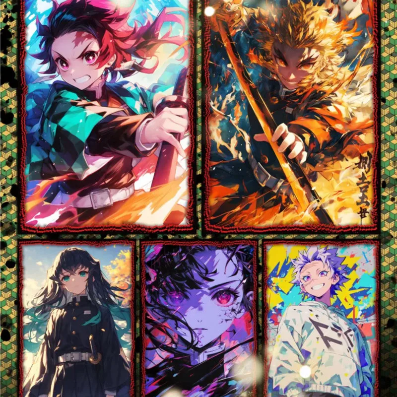 Demon Slayer Collection Cards Box SJWC Chost annichiation BattleNO.2 B5 Card casuale Rare Figure Classic Anime Card regali di festa