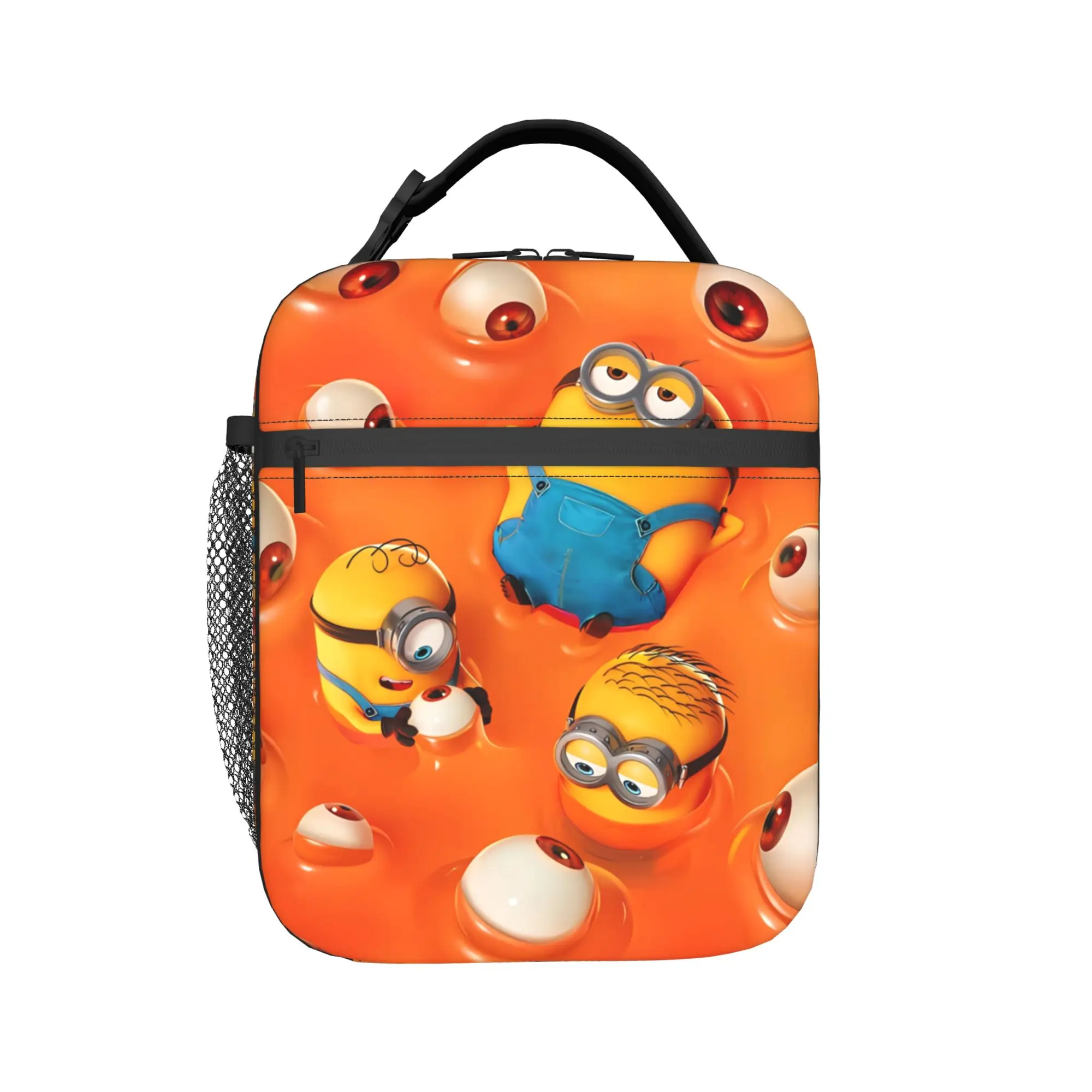 Cartoon M-Minions Lunch Bag  Casual Lunch Box For Women  Travel Cooler Bag Oxford Thermal Lunch Bags