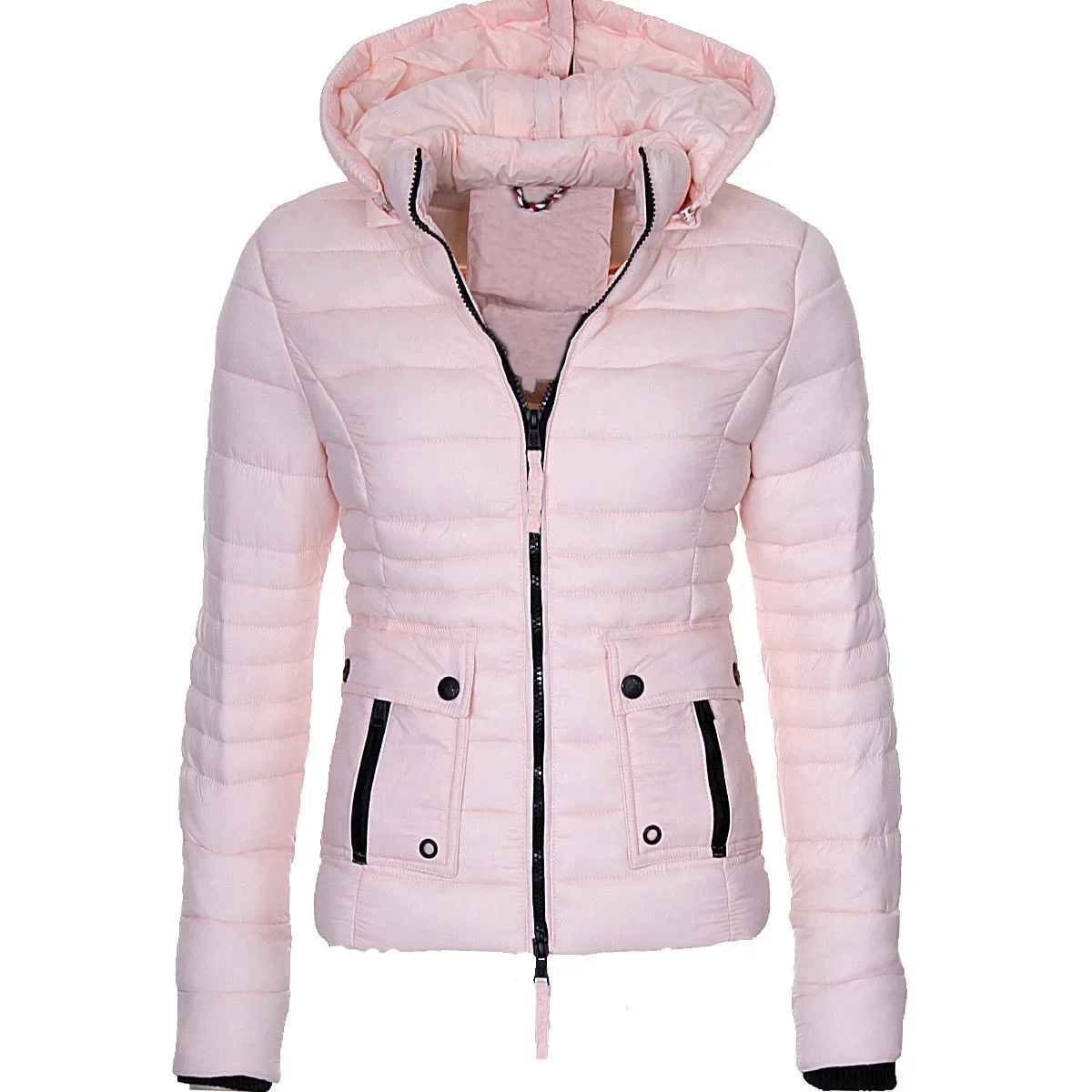 2023 Katoenen Gewatteerde Parka Vrouwen Jas Winterjas Lange Warme Parka 'S Capuchon Herfst Winter Verdikte Slim Fit Outwear Korte Jas