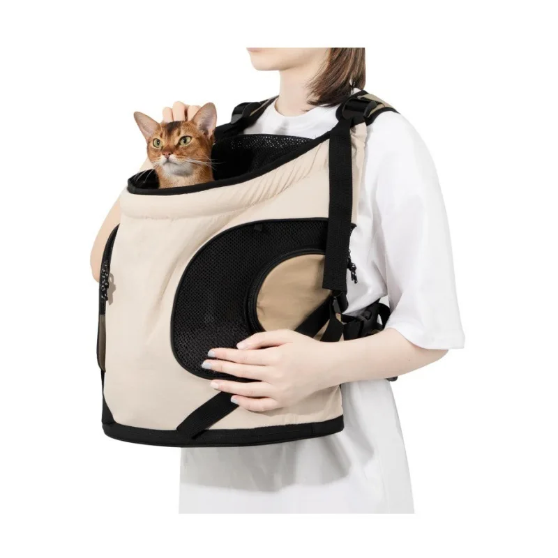 

Shoulder chest cat bag for outings, portable cat backpack, good-looking, breathable, lightweight pet dog bag