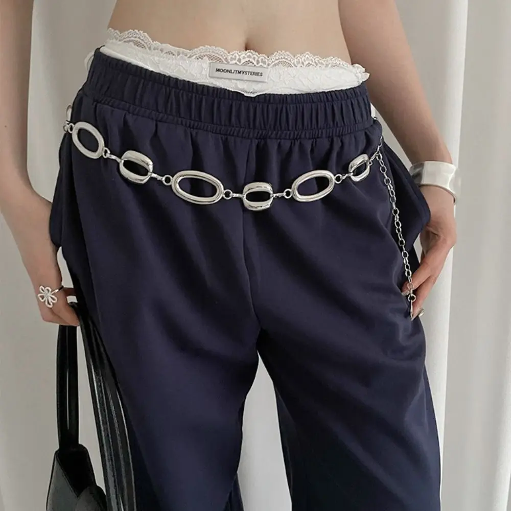 New Metal Waist Chain Gold Silver High-end Design Chain Belt Versatile Metal Chain Waistband Women