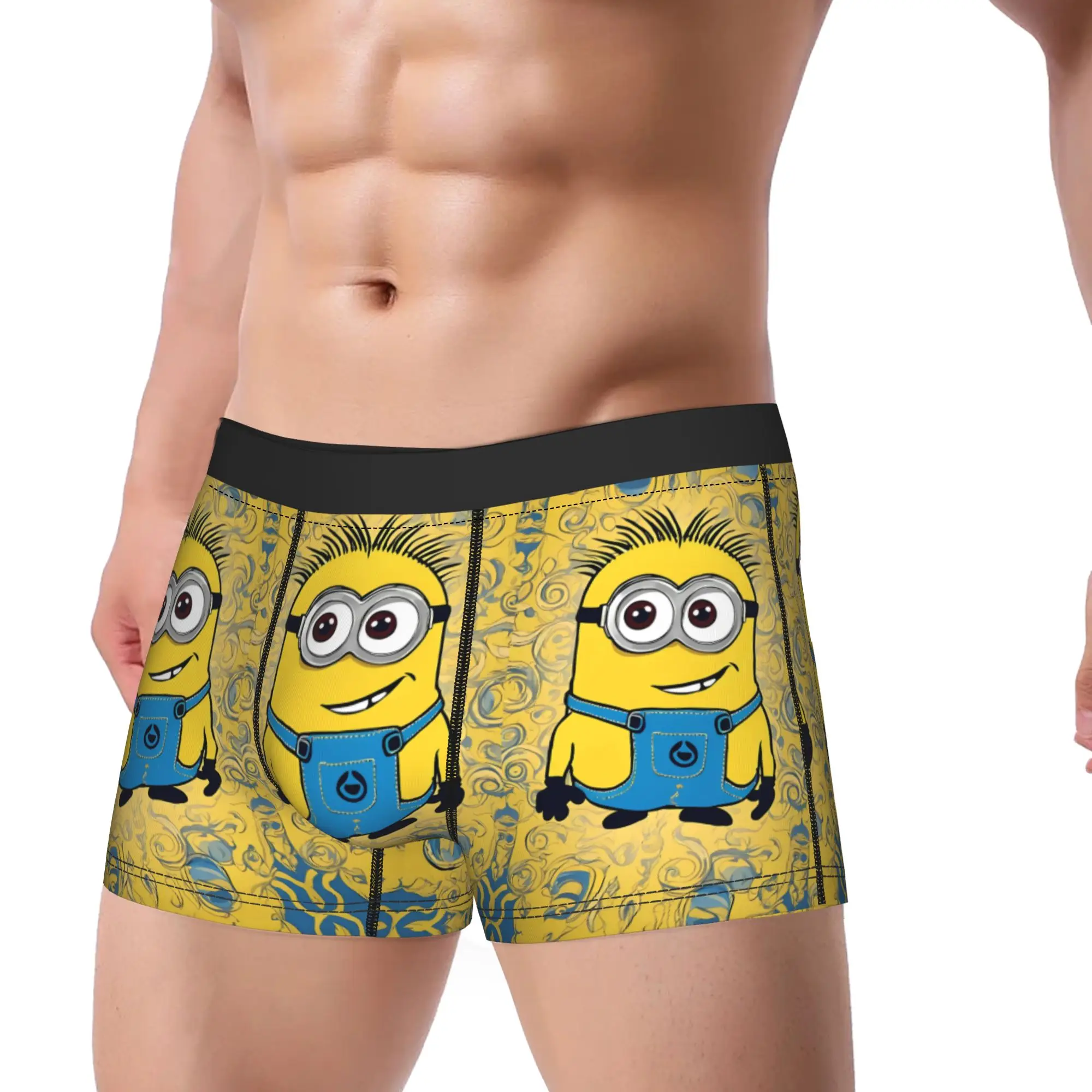 Cartoon M-Minions Shorts Briefs  Underwear High Quality Males Classic Boxer Shorts Custom DIY Plus Size Panties