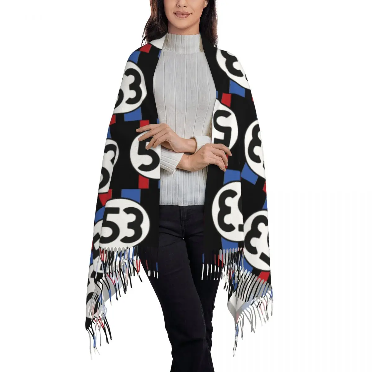 Herbie Stripes Scarf Tassel Scarves Women Soft Warm Shawls and Wraps Long Fall Winter Shawl Wrap