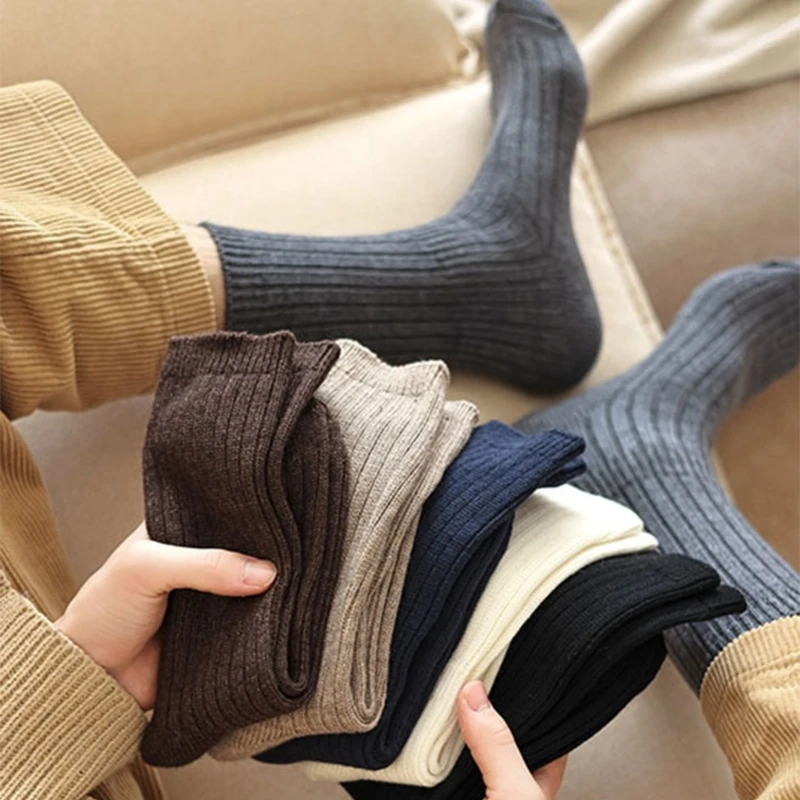 Wool Socks for Men,Thick Winter Hiking Socks,Breathable Warm Socks Dress Socks Business Socks Cotton Ankle Socks