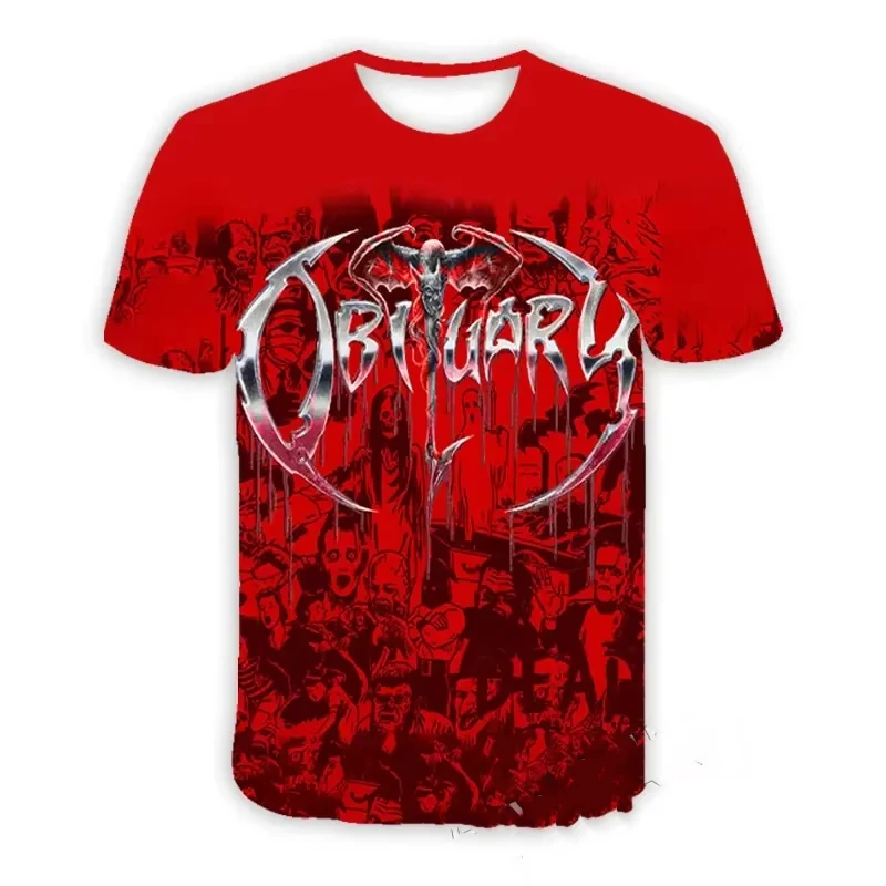 خمر الرجال تي شيرت روك باند نعي ثلاثية الأبعاد تي شيرت مطبوع الرجال النساء موضة قصيرة الأكمام بلايز تيز ملابس الاطفال ألبوم الرعب 2025 #4
