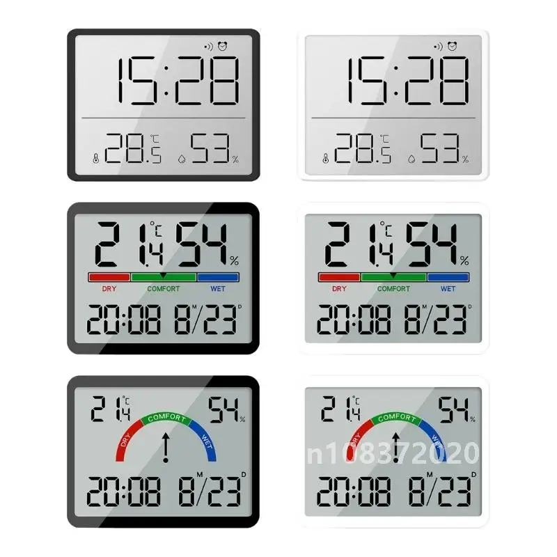 

Modern Digital Wall Clock Date & Temperature Magnetic Designs Great For Fridge Mounting Home Decor And Gift For Friends