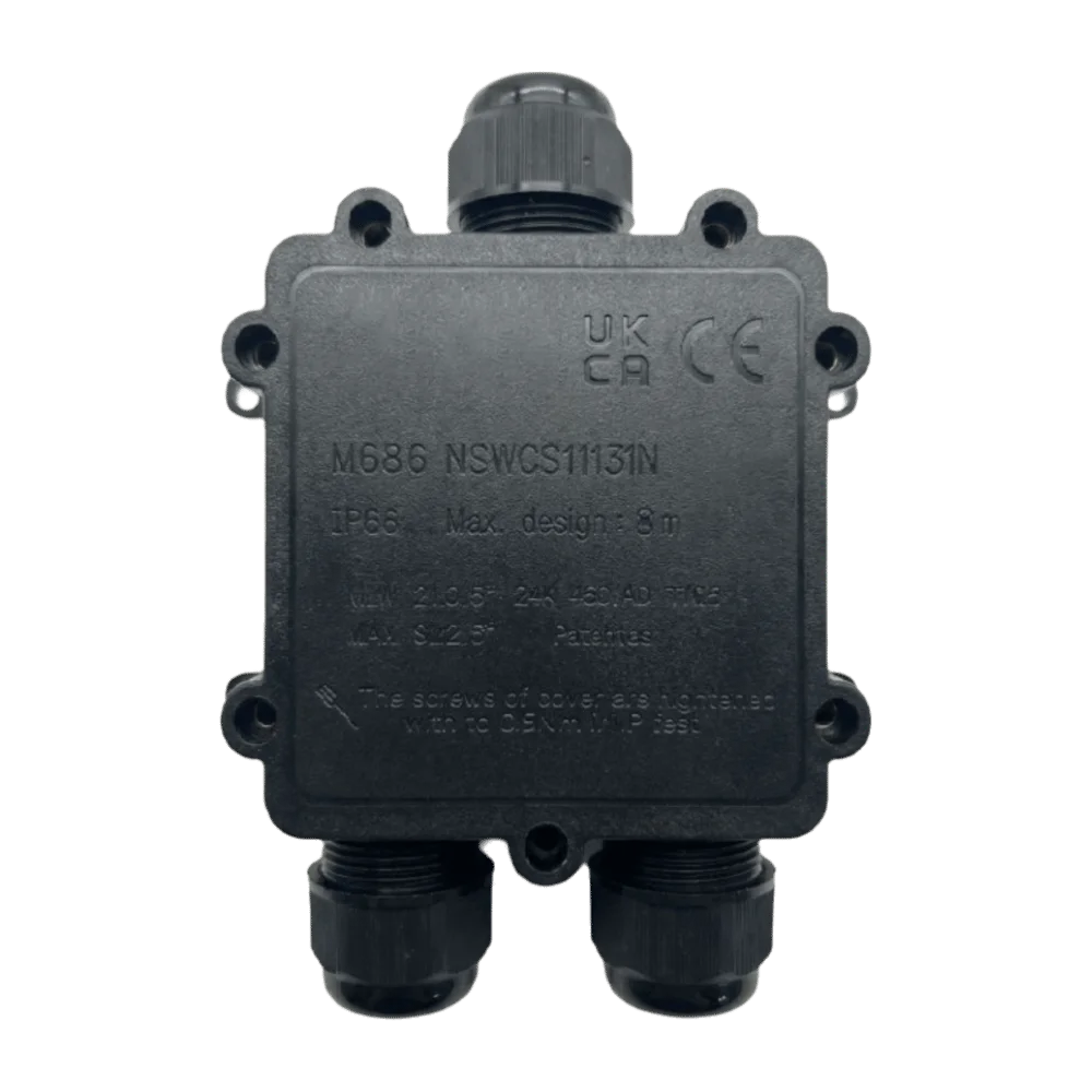 Splice Box M686 Junction Box 3-Way Y Type Junction Box Waterproof IP68 Cable Ø4-14mm Cable Connector Junction Box Extension Use