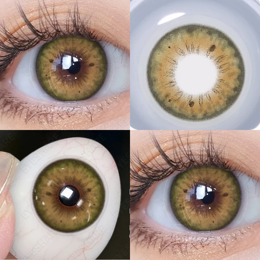 EYESHARE 1Pair Color Contacts Lenses Colored Lens Eyes Natural Blue Eyes Lenses Gray Contacts Lense Yearly Fashion Green Lenses